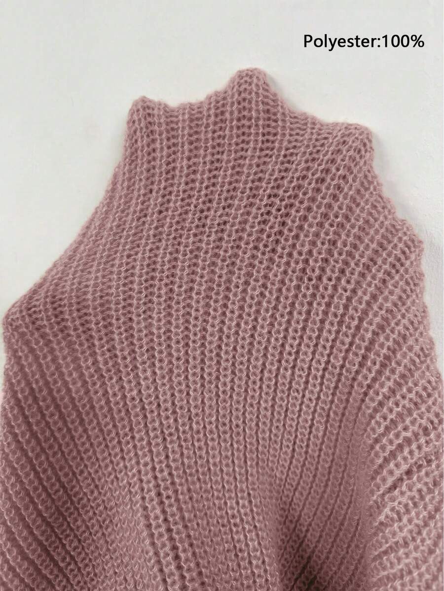 Men's Knit Drop Shoulder Crew Neck Pullover Sweater