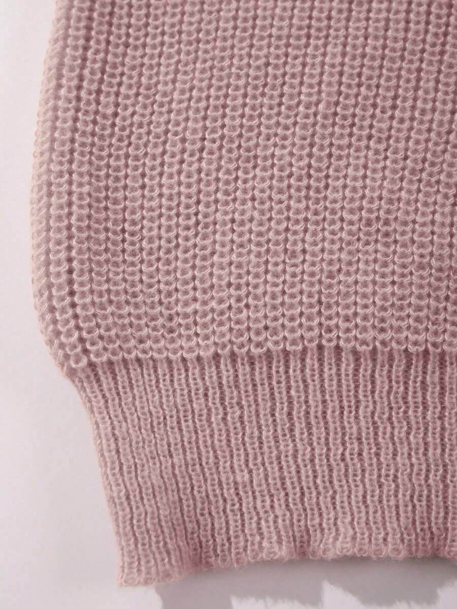 Men's Knit Drop Shoulder Crew Neck Pullover Sweater