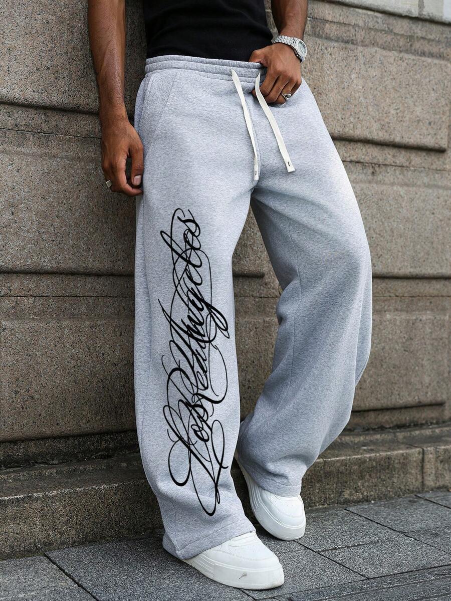 Men's Elastic Waist Strap-Divider Casual Sweatpants