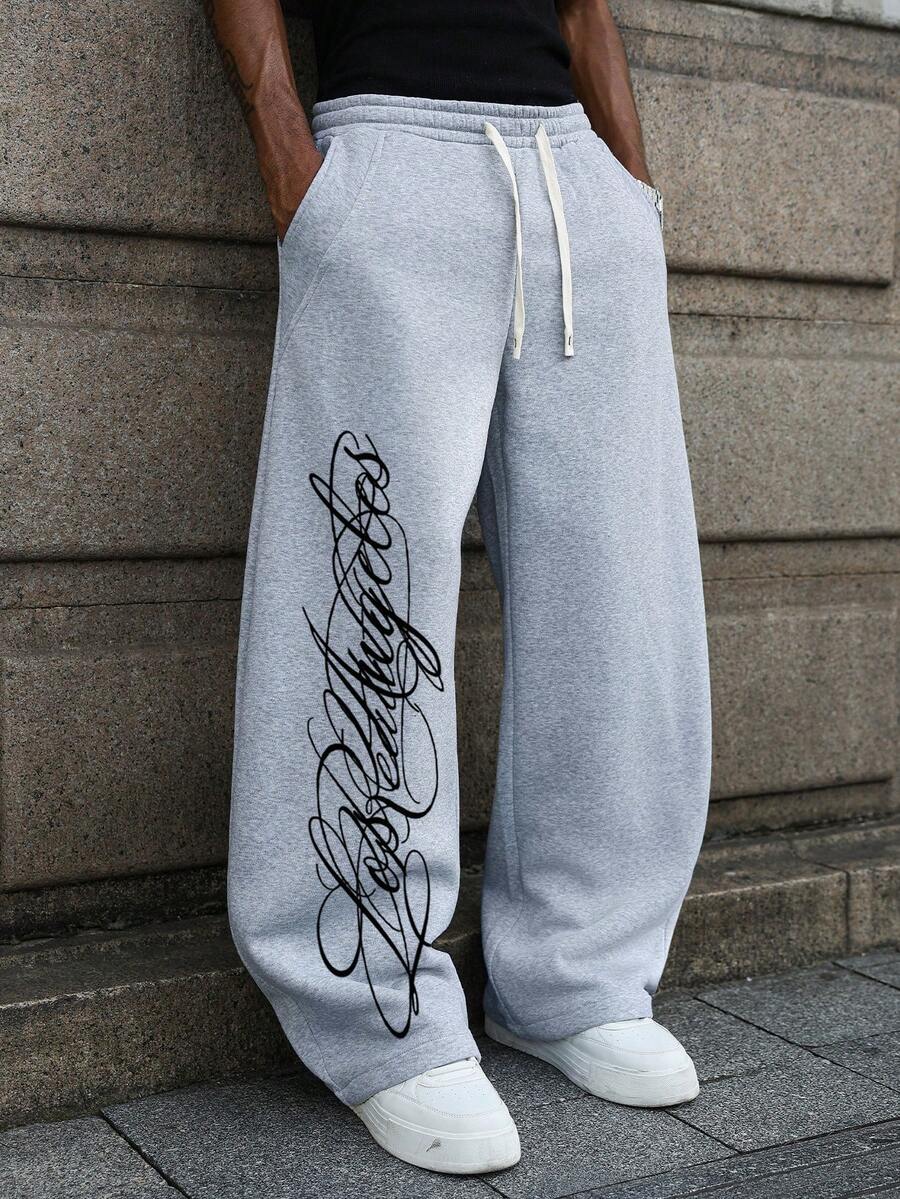Men's Elastic Waist Strap-Divider Casual Sweatpants
