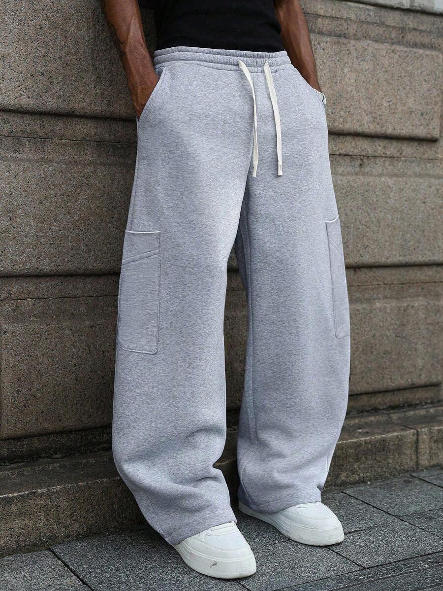 Men's Elastic Waist Strap-Divider Casual Sweatpants