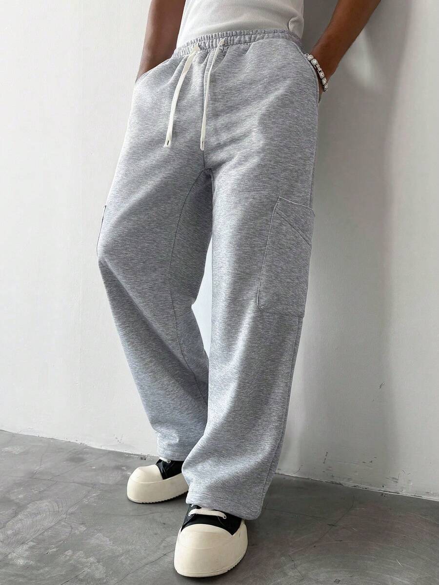 Men's Elastic Waist Strap-Divider Casual Sweatpants