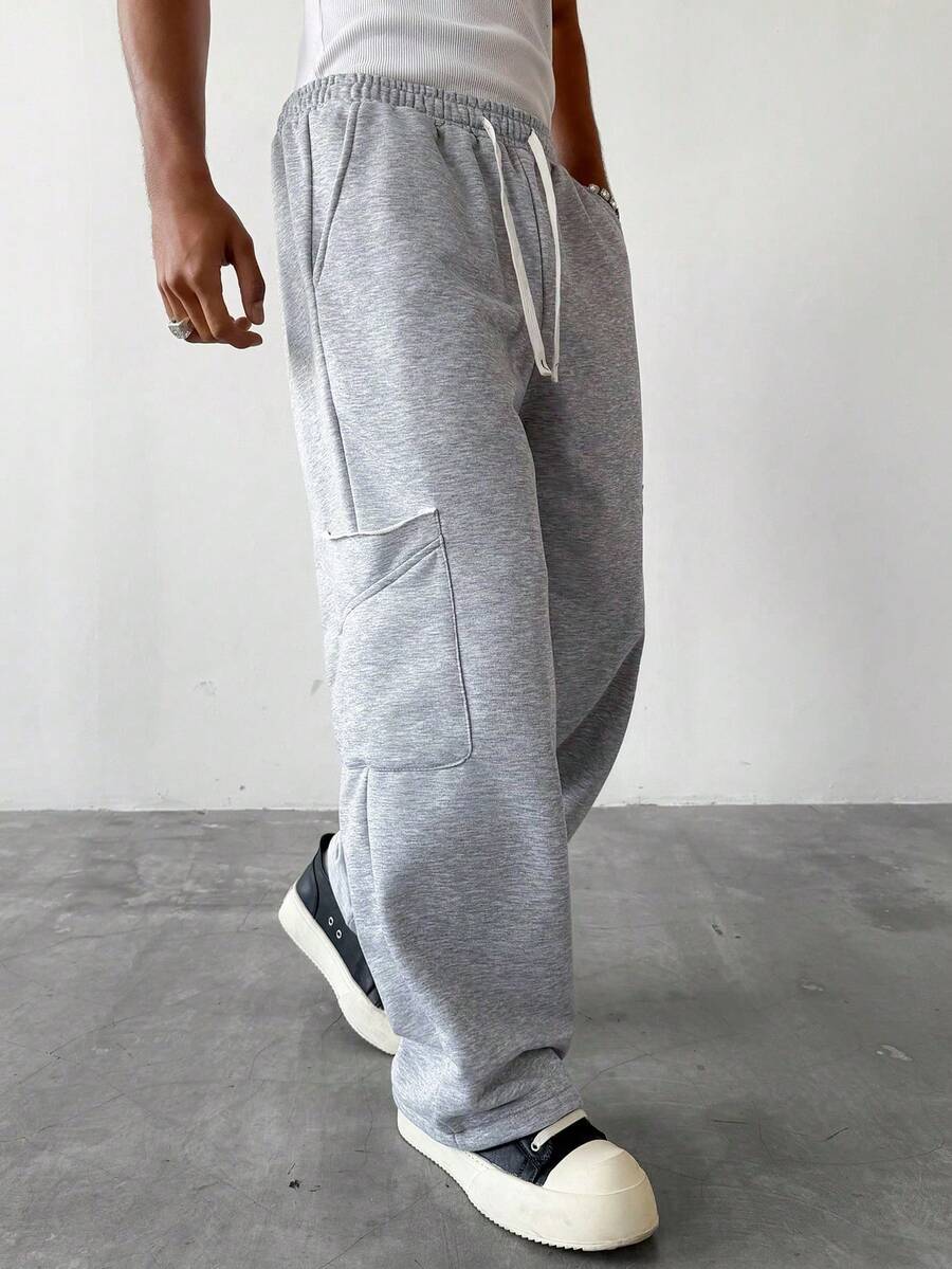 Men's Elastic Waist Strap-Divider Casual Sweatpants