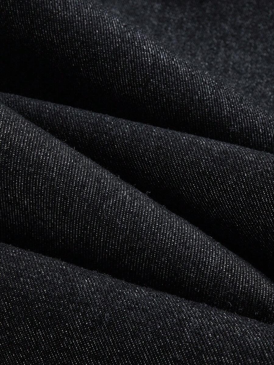 Peach Blossom Embroidered Wide-Leg Jeans