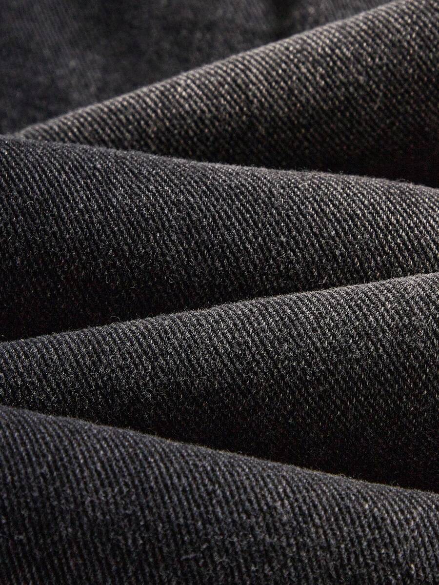 Peach Blossom Embroidered Wide-Leg Jeans