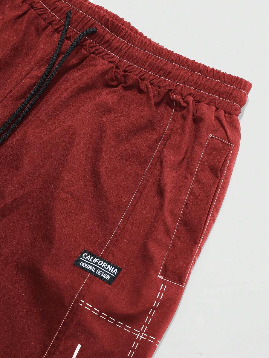 Men's 2-Piece Zip Collar Shirt & Slit-Hem Pants Set