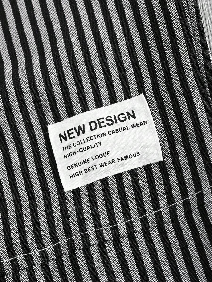 Men's Striped Wide Leg Straight Pants