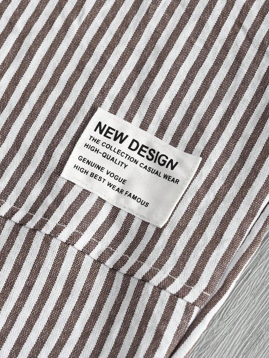 Men's Striped Wide Leg Straight Pants