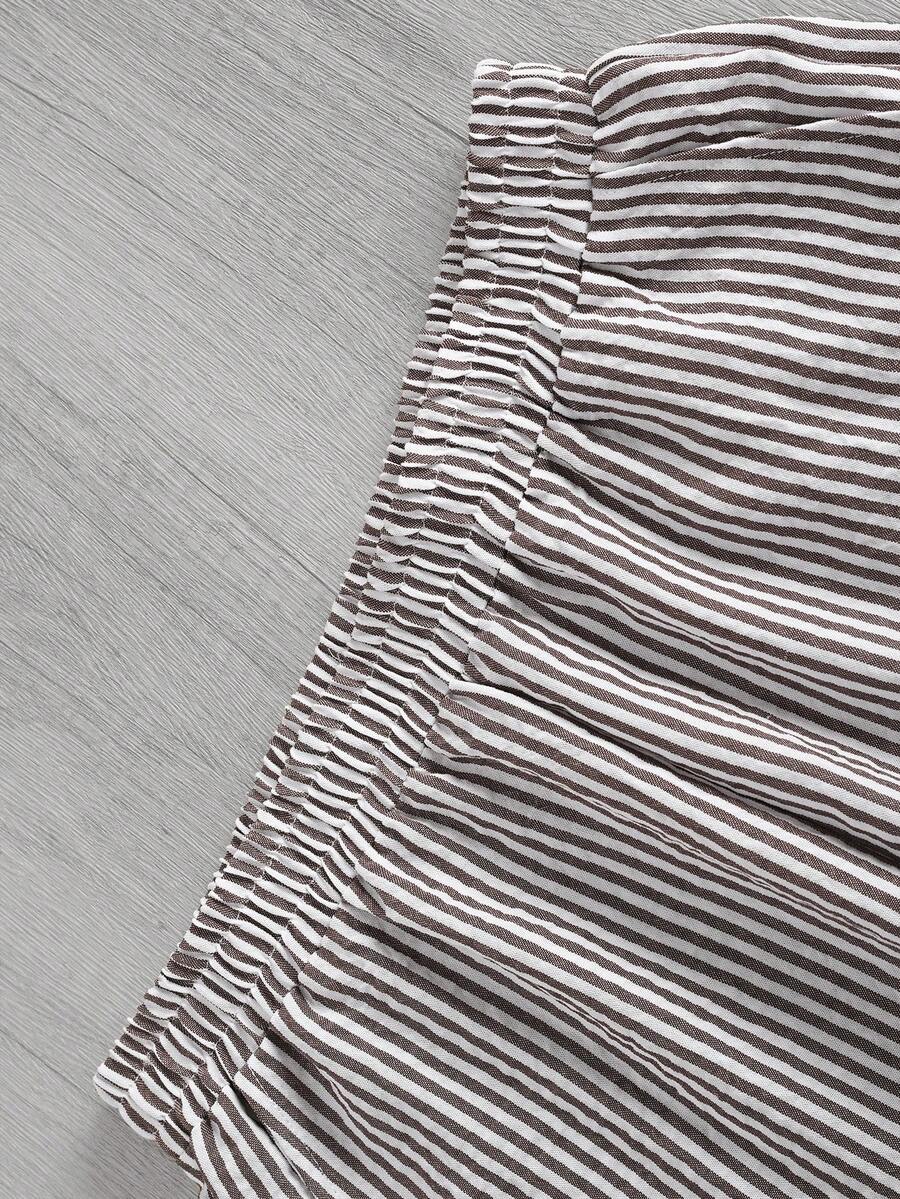 Men's Striped Wide Leg Straight Pants