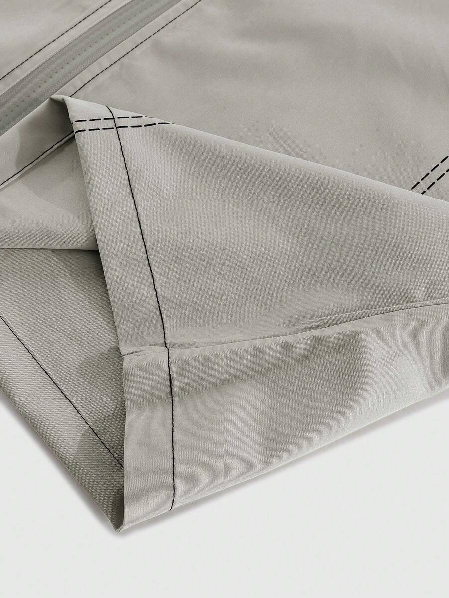 Men's 2-Piece Zip Collar Shirt & Slit-Hem Pants Set