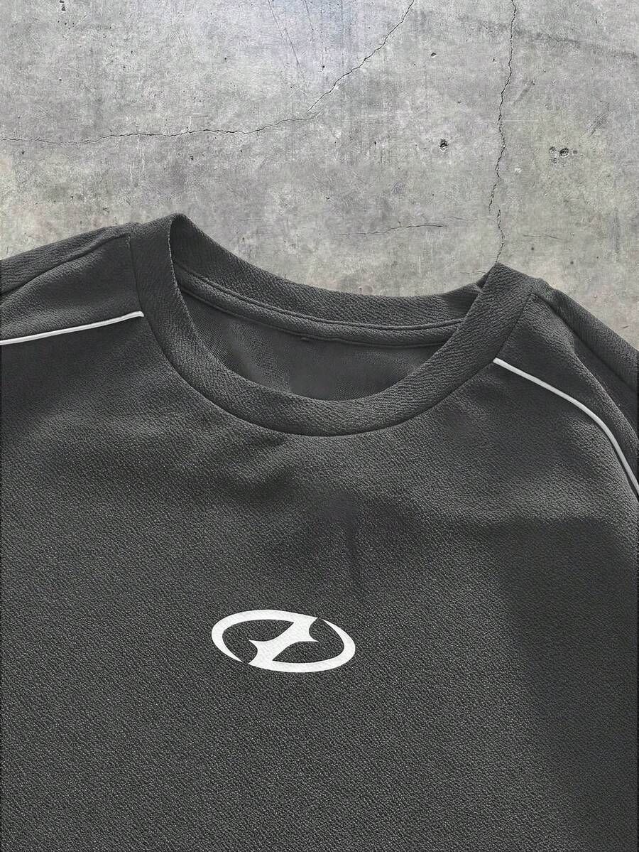 Geometric Print T-Shirt Wide Leg Pants