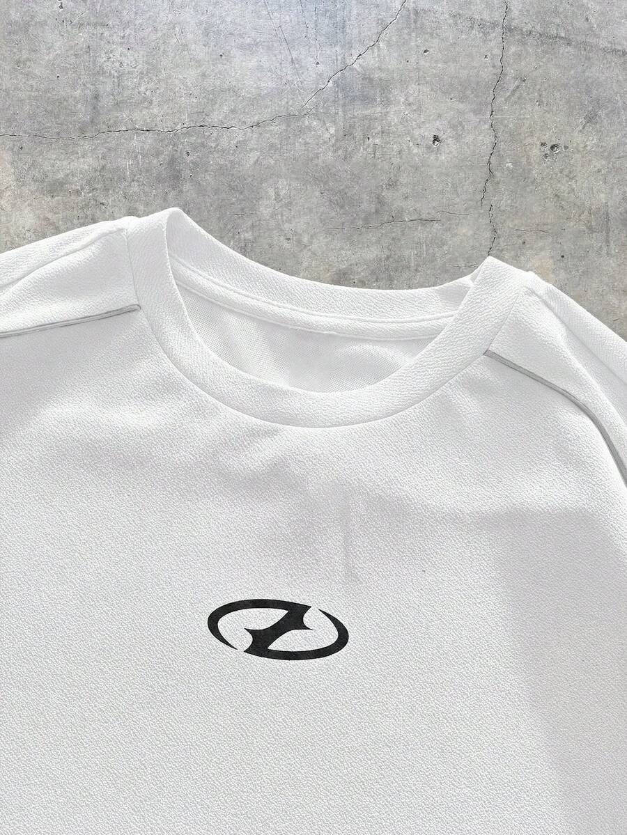 Geometric Print T-Shirt Wide Leg Pants