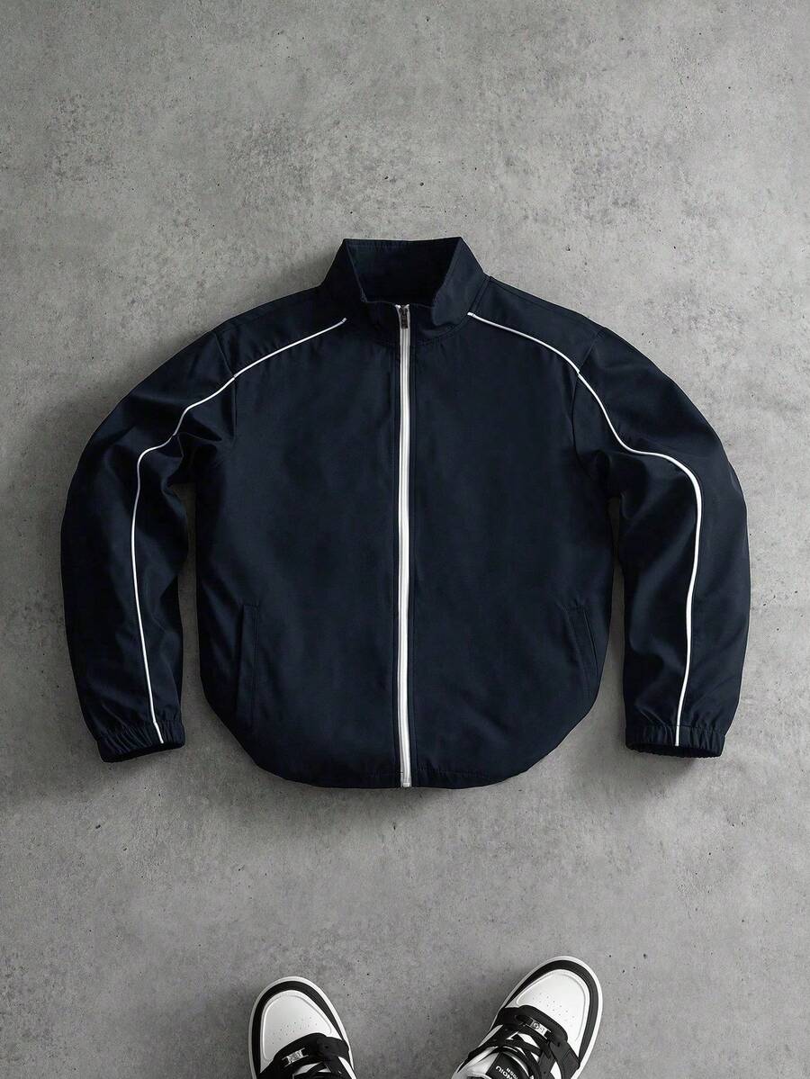 Men's Street Fashion Zip-Up Jacket