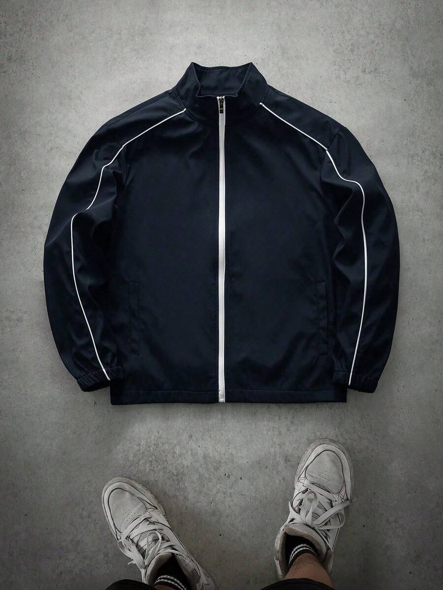 Men's Street Fashion Zip-Up Jacket