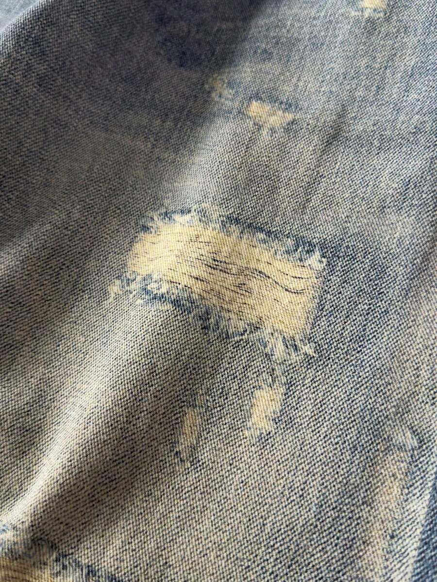 Angel Graphic Distressed Pocket Jeans