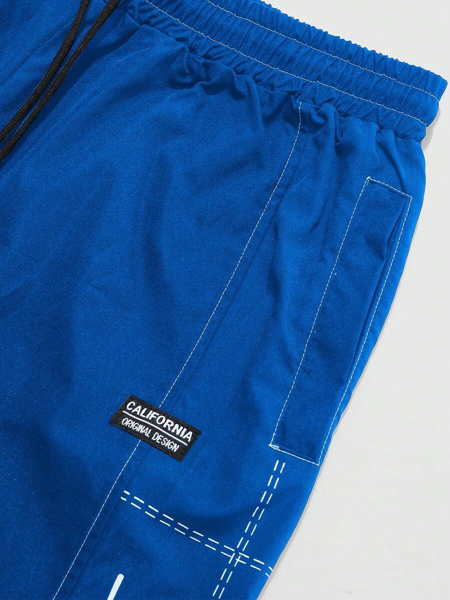 Men's 2-Piece Zip Collar Shirt & Slit-Hem Pants Set