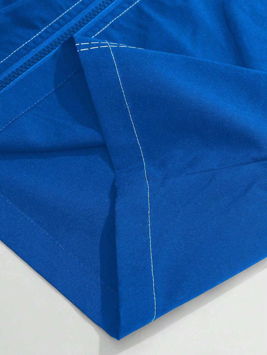 Men's 2-Piece Zip Collar Shirt & Slit-Hem Pants Set