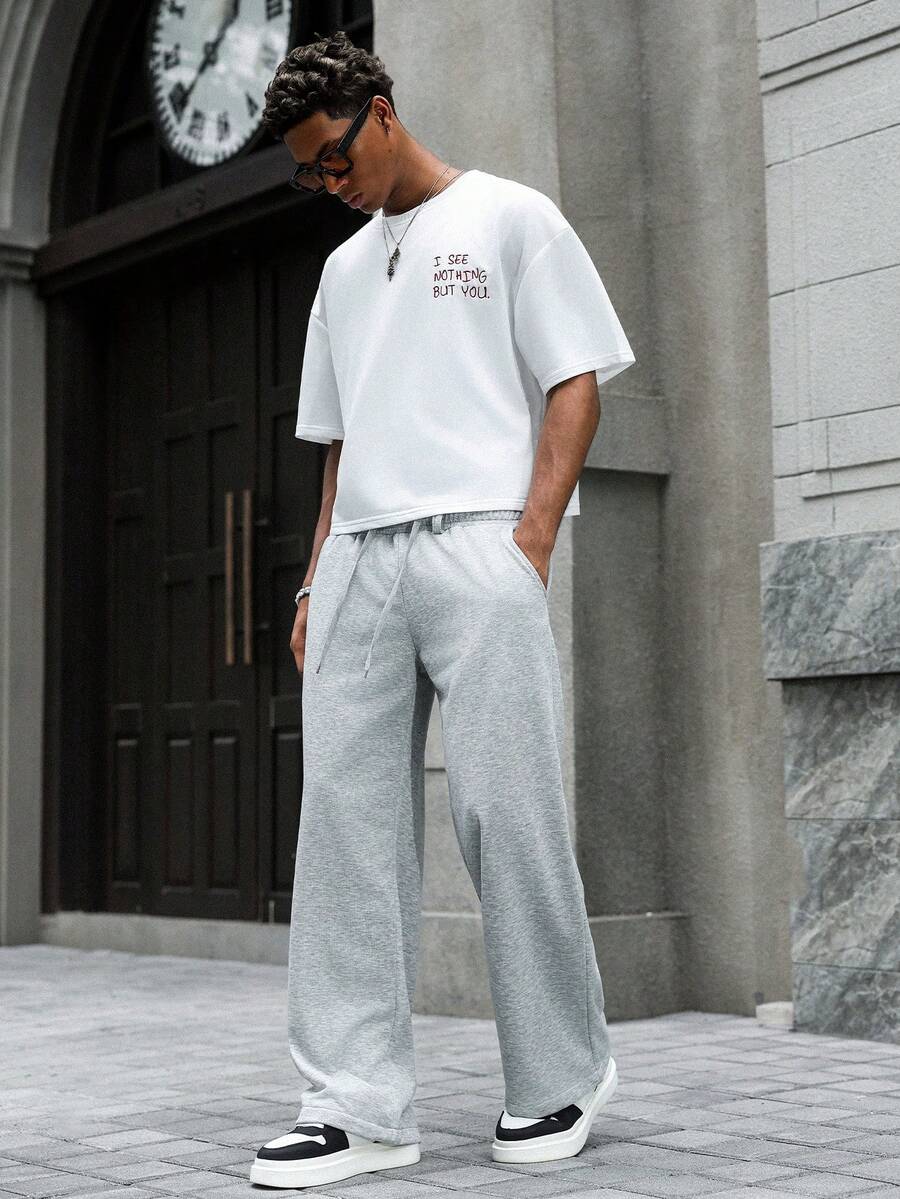 Men's Elastic Waist Strap-Divider Casual Sweatpants