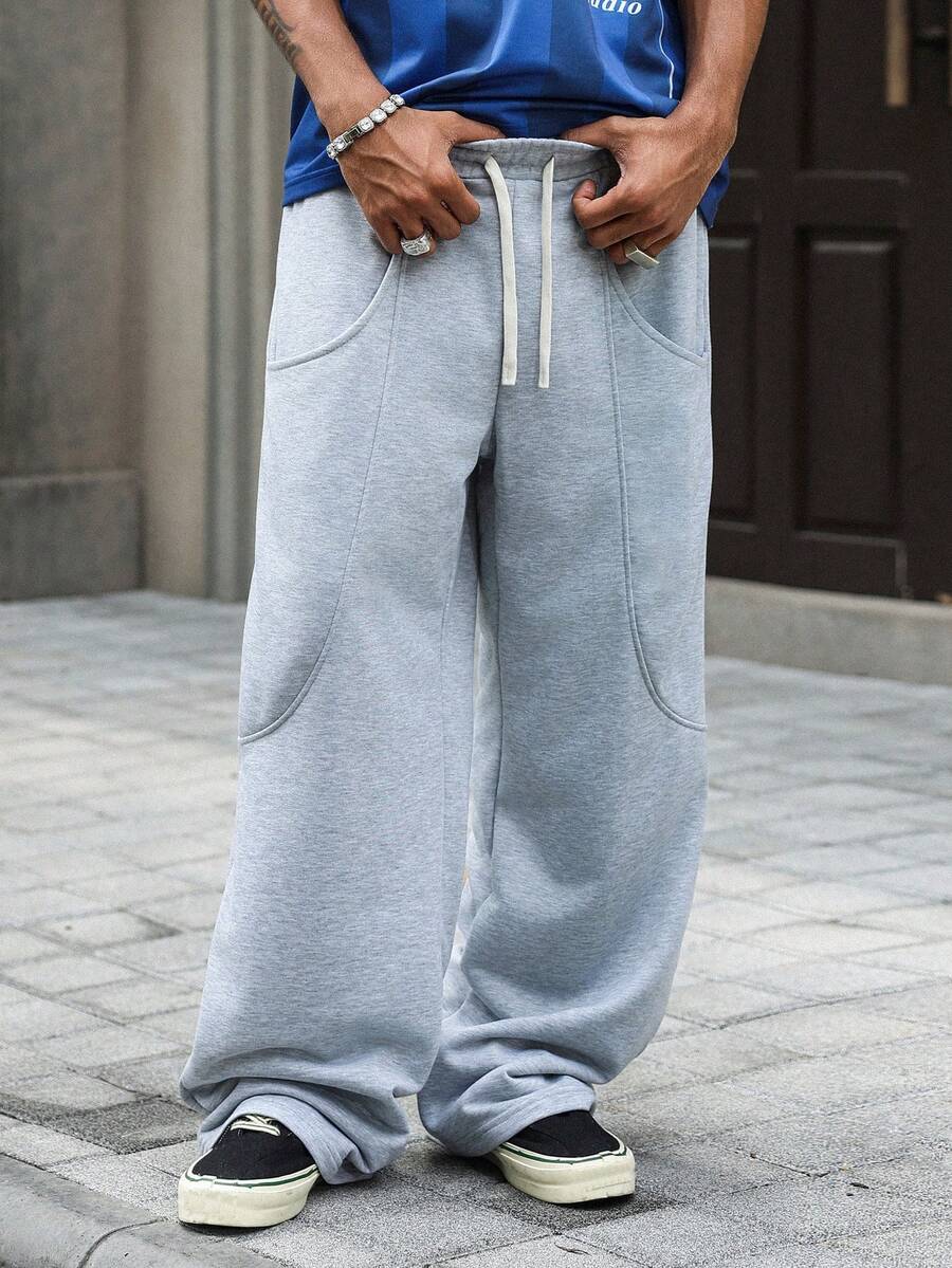 Men's Elastic Waist Strap-Divider Casual Sweatpants