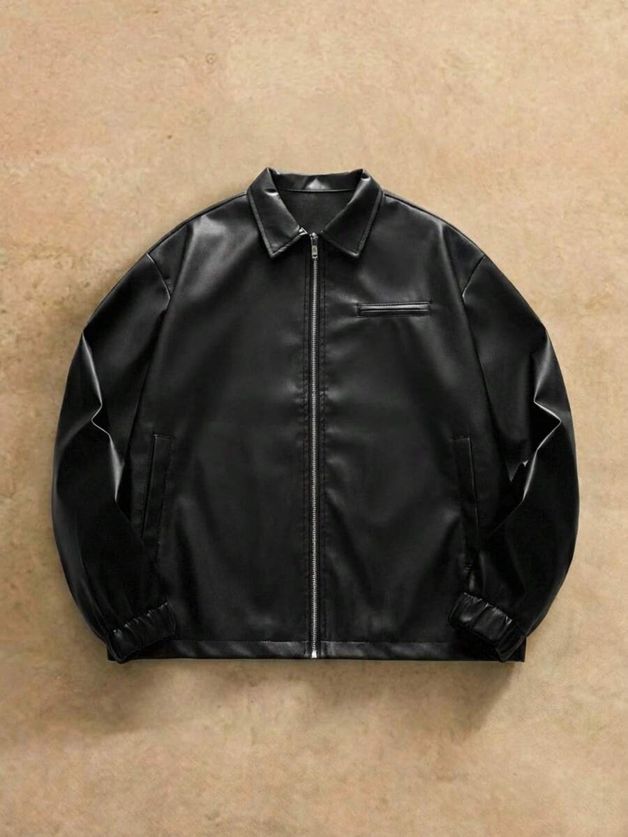 Men Woven Zip Up Jacket
