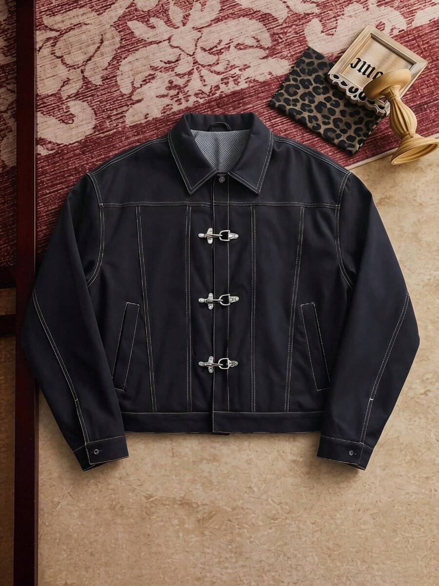 Men Woven Zip Up Jacket