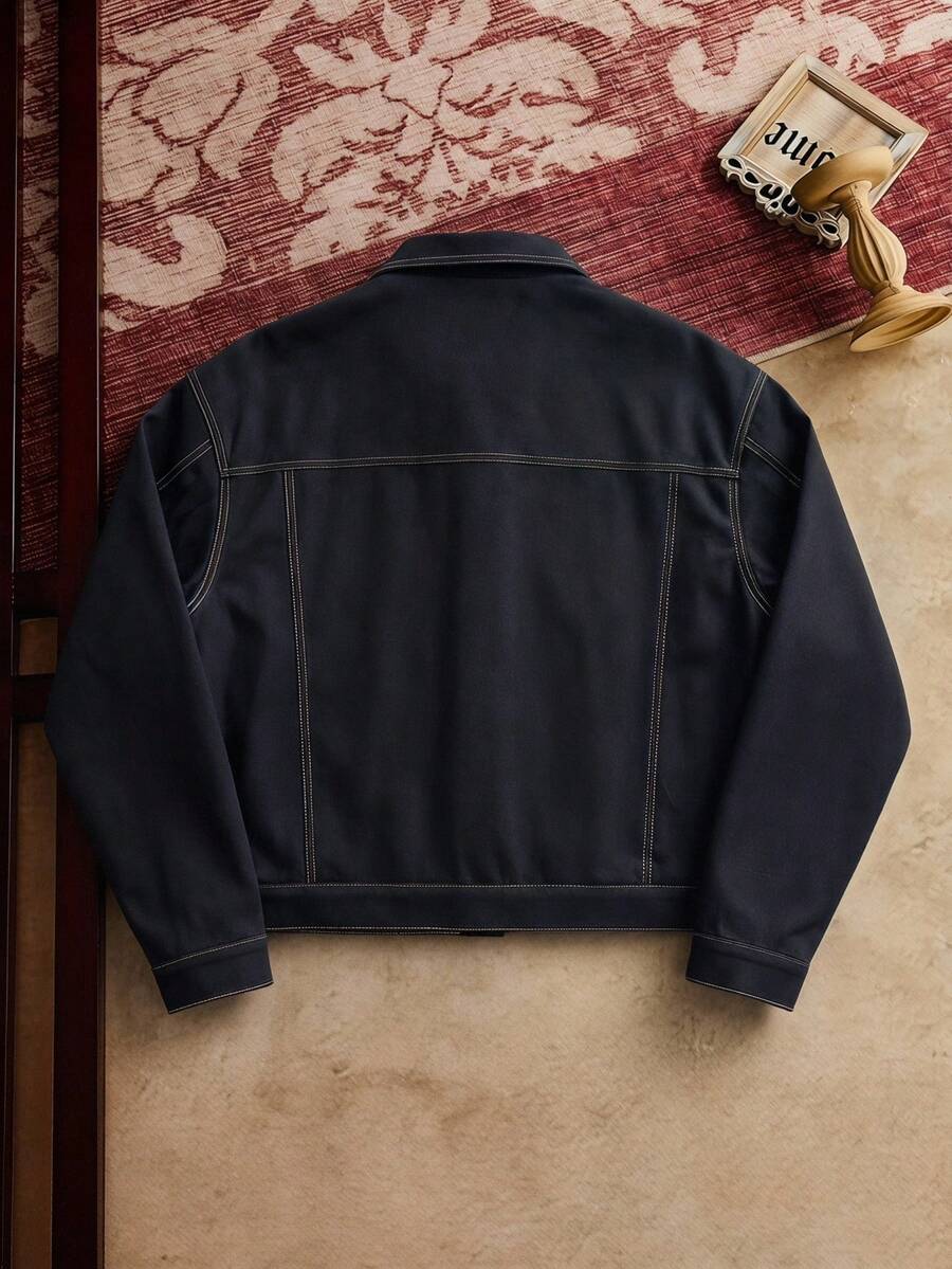 Men Woven Zip Up Jacket