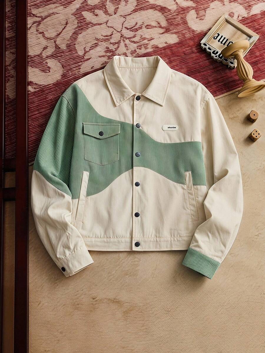 Men Woven Zip Up Jacket