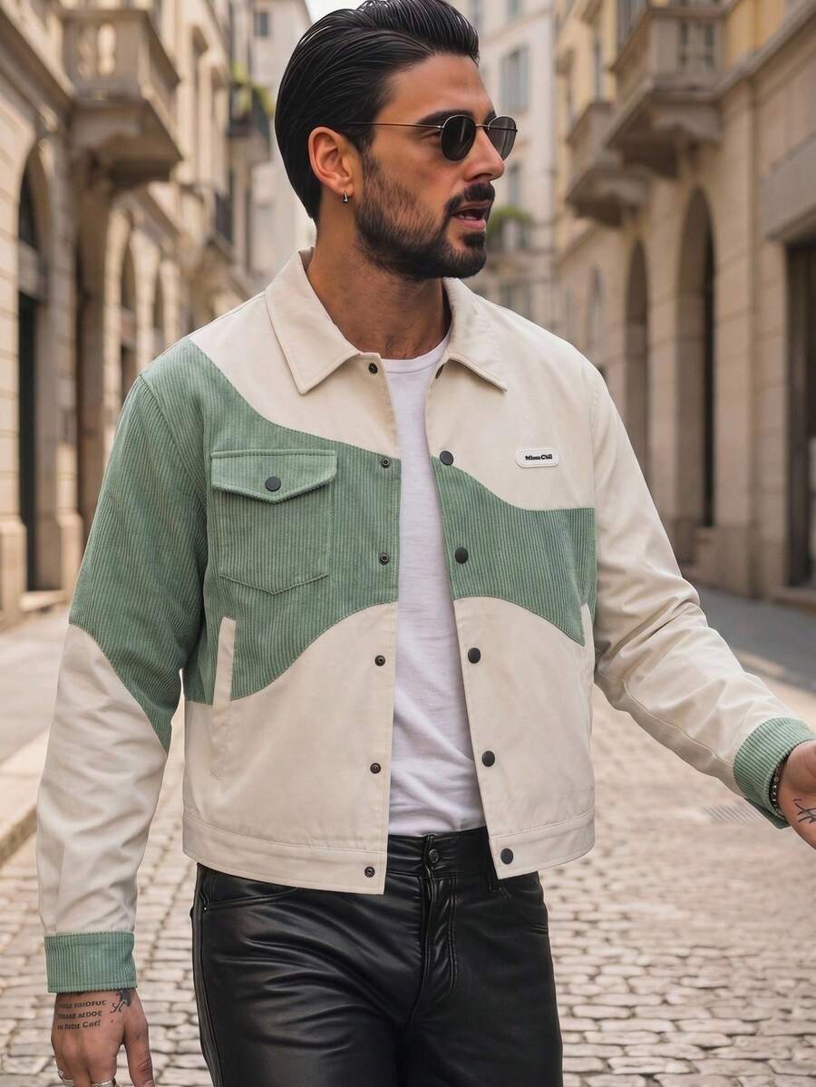 Men Woven Zip Up Jacket