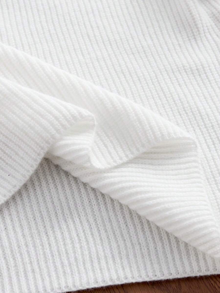 Men's Embroidery Dropped Shoulder m Casual Sweater