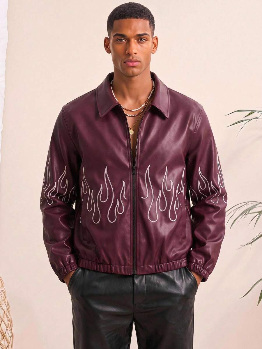 Men Woven Zip Up Jacket