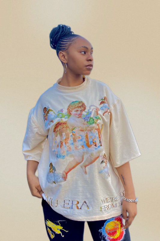 4REGN CHERUBS OVERSIZED GRAPHIC TEE