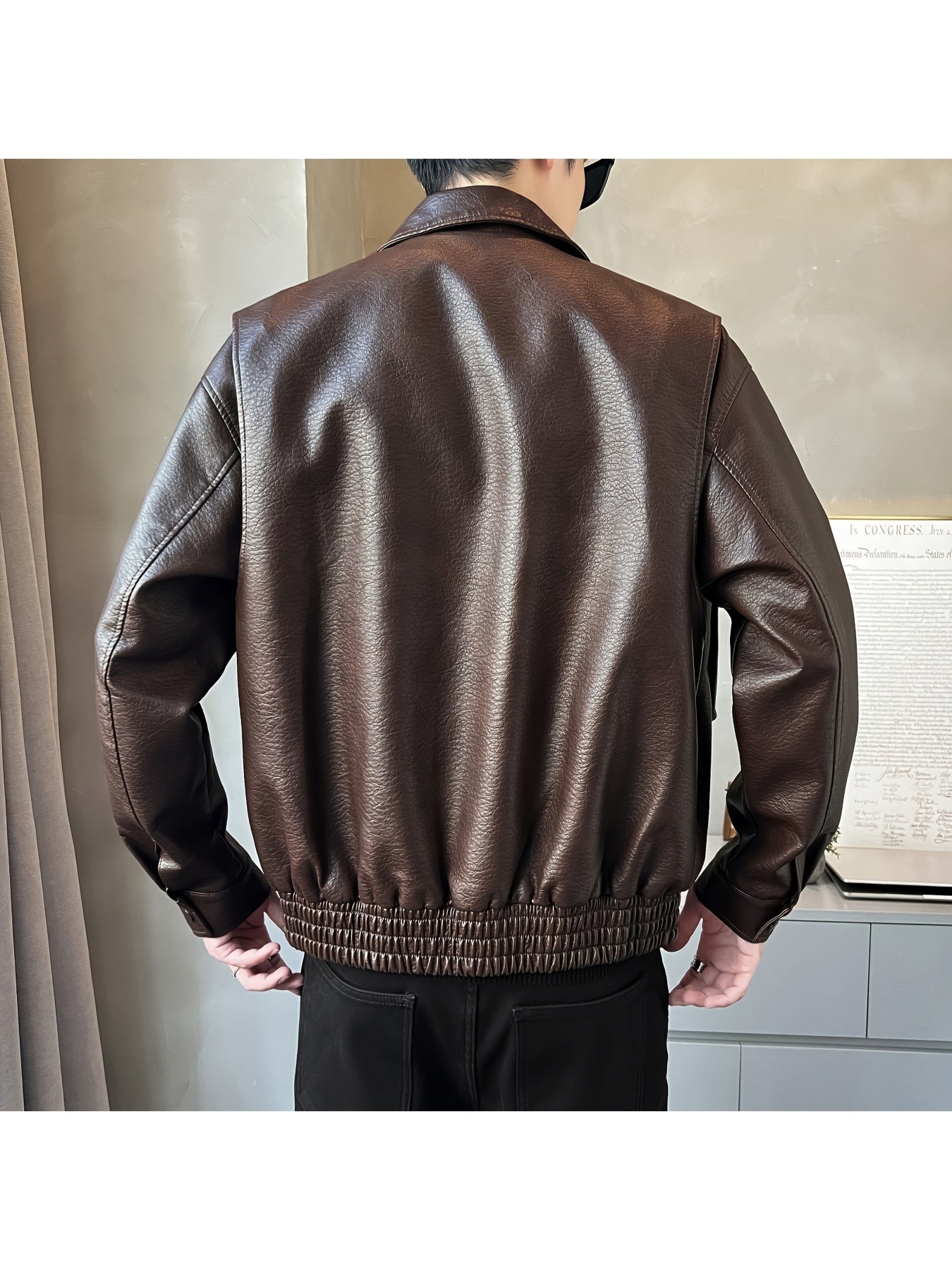 Men's Faux Leather Jacket