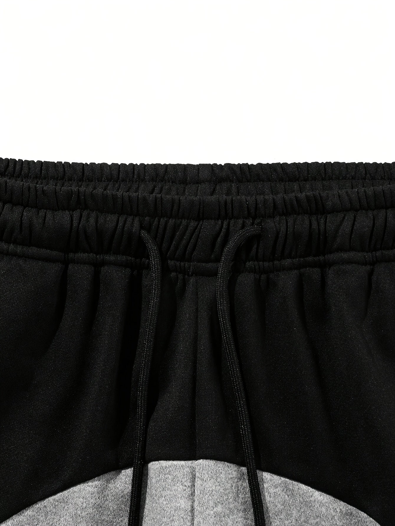 Men's Black & White Contrast Casual Trousers