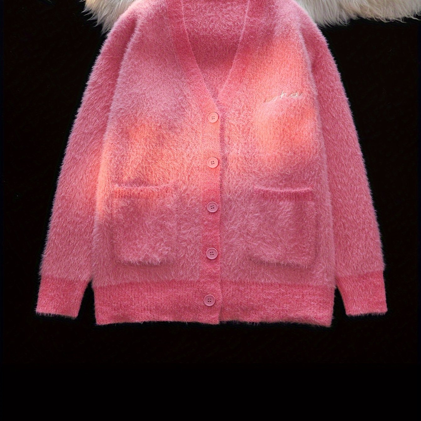 Retro Multi-color Soft Knitted V-neck Cardigan