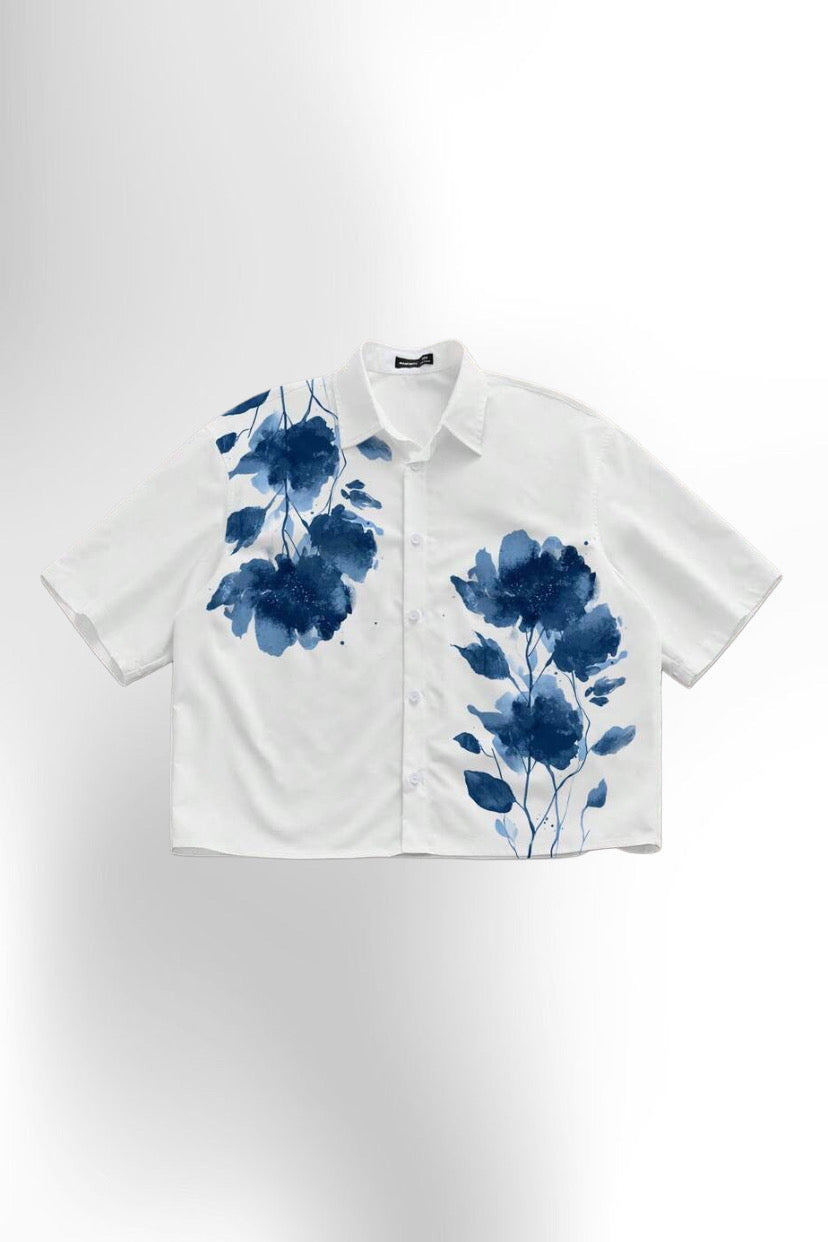 Men's Floral Casual Short Sleeve Shirt