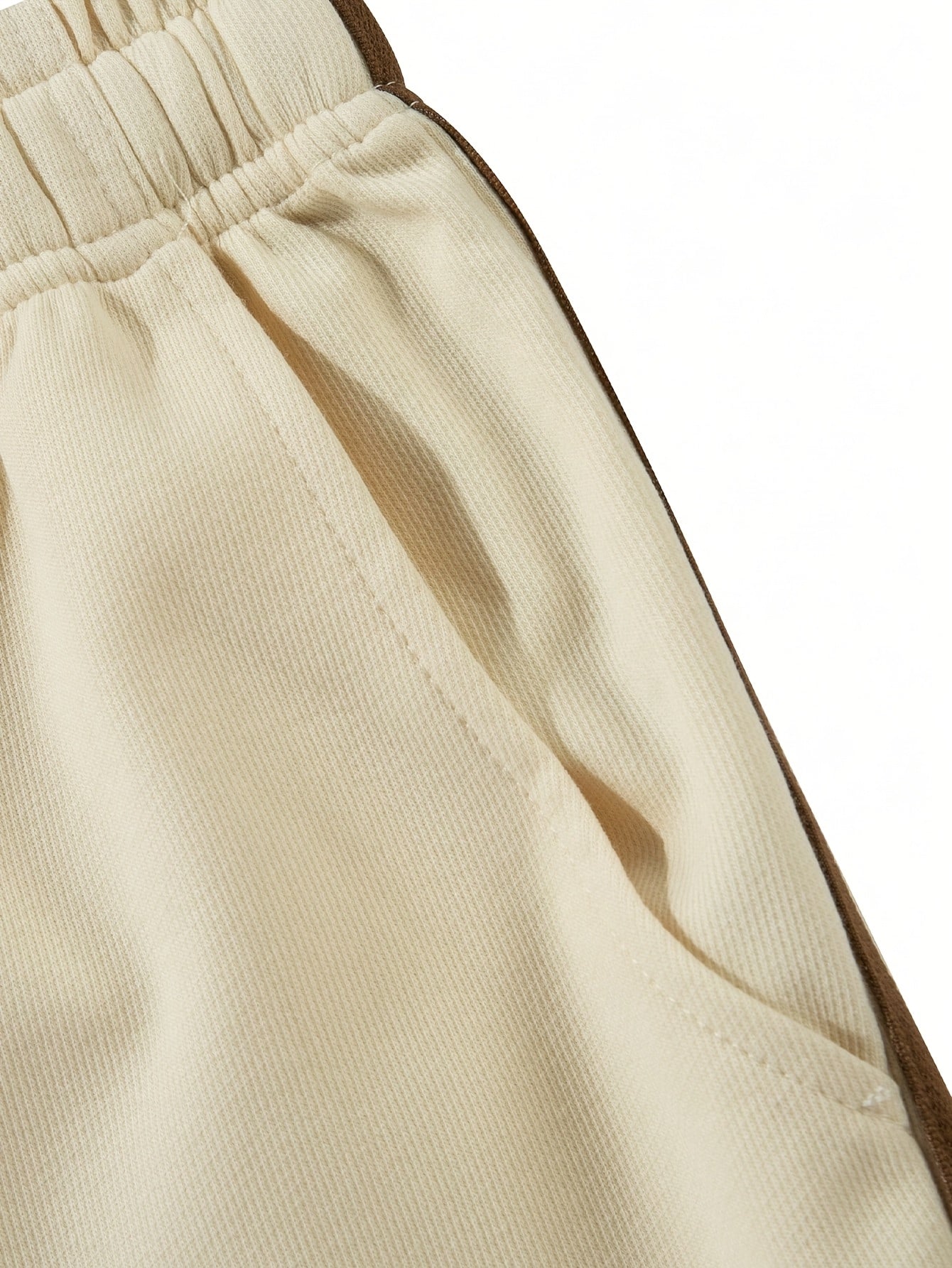 Men's  White Striped Athletic Jogger Pants