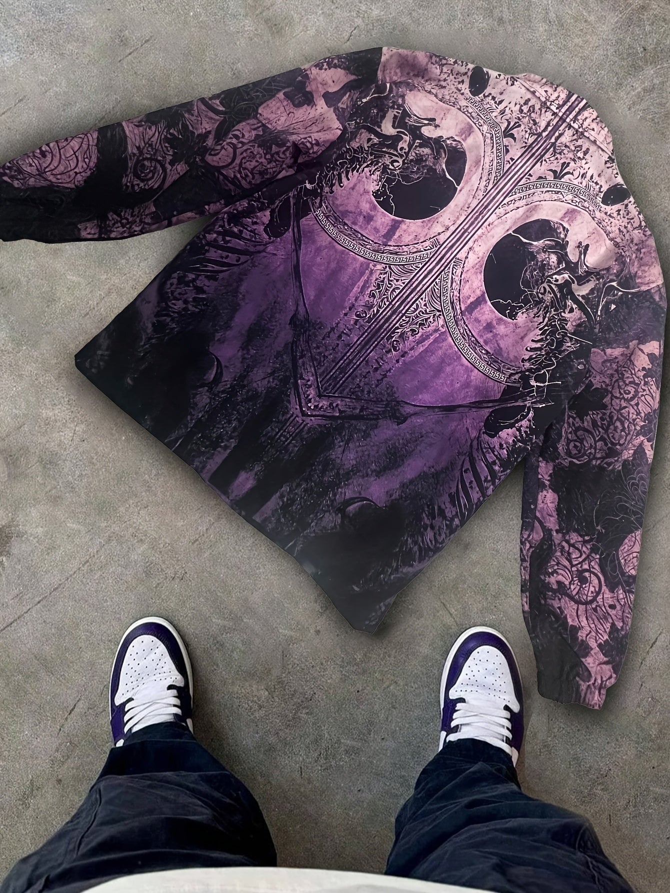 Skeleton Print apel Collar Jacket