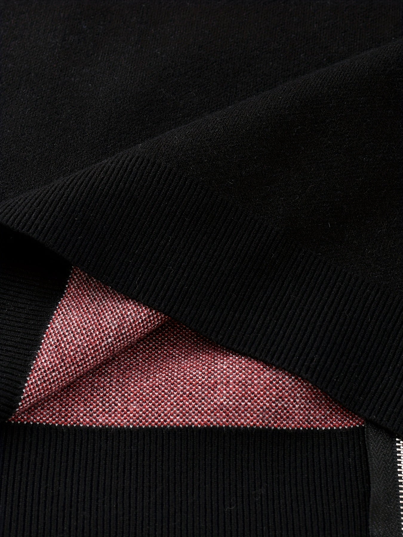 Men's Heavyweight Full-Zip Letter Graphic Sweater Jacket