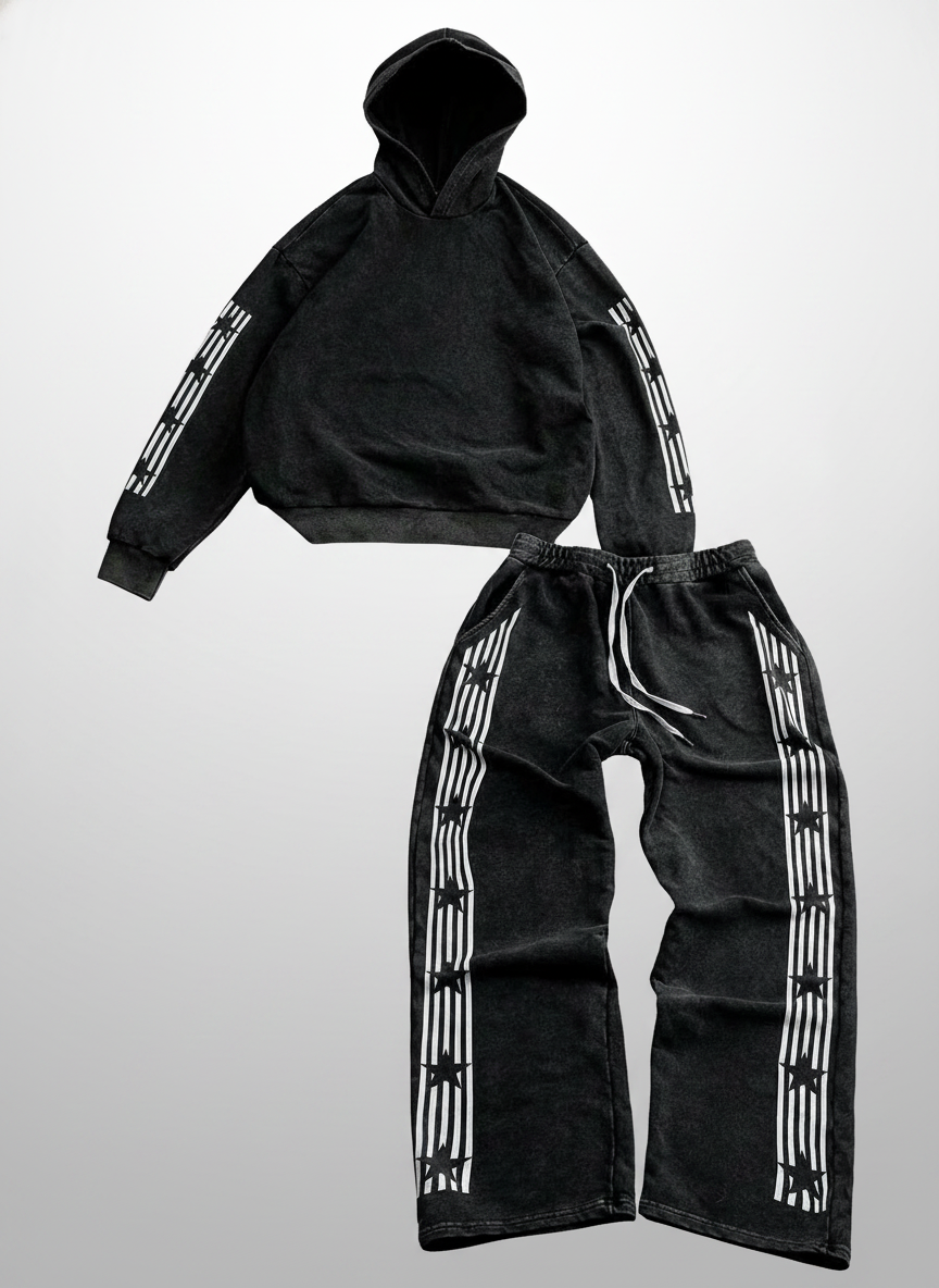 Star Stripe Sweatshirt And Pants Set