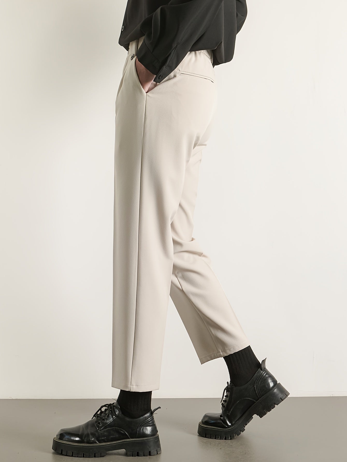 Men's Casual Business Solid Color Suit Pants