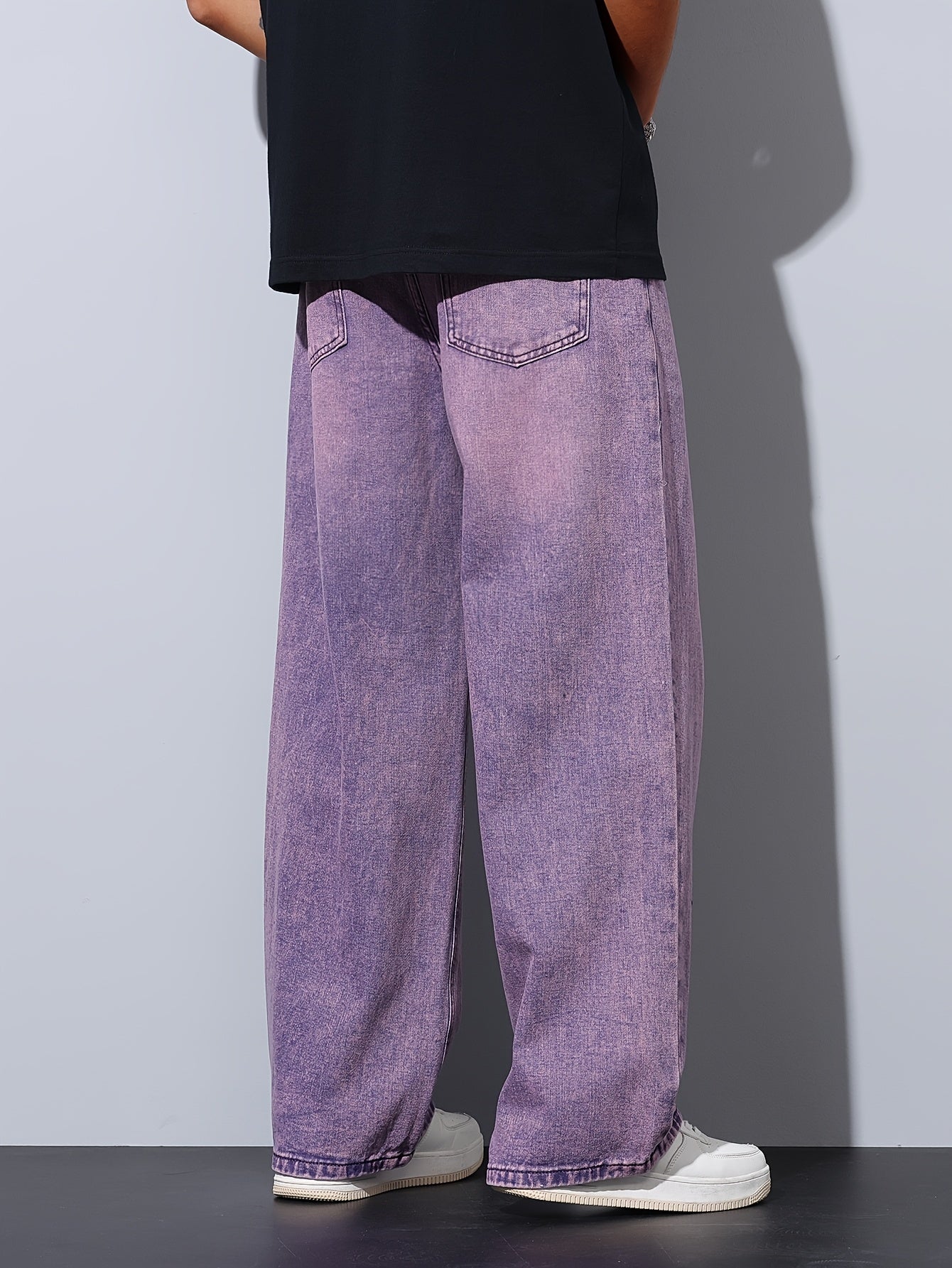 Men's Loose Fit Purple Denim Jeans