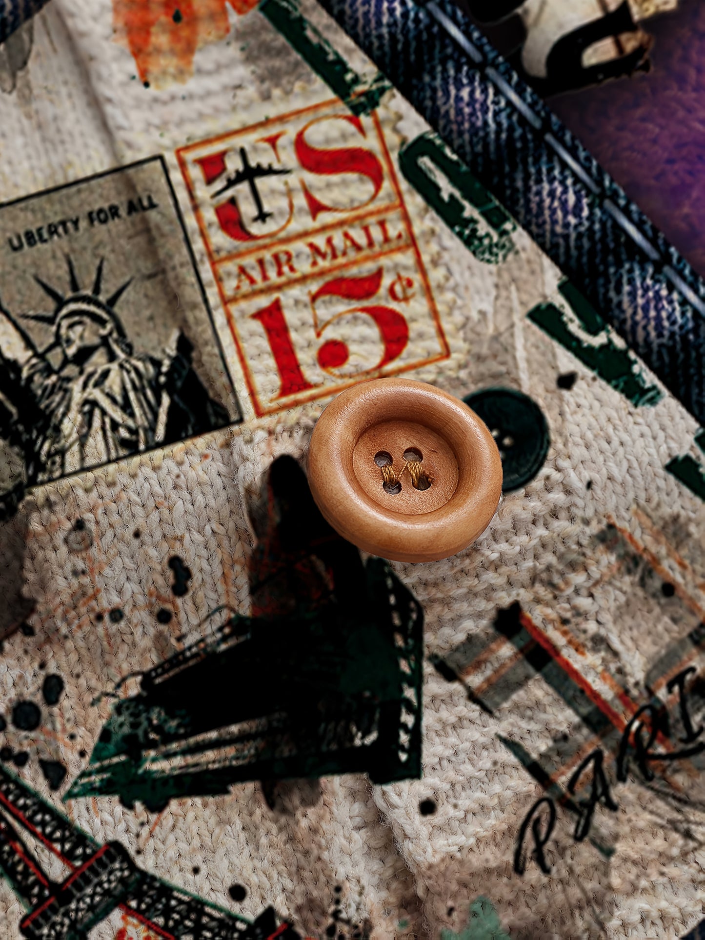 Men's Printed Knit Sweater Cardigan