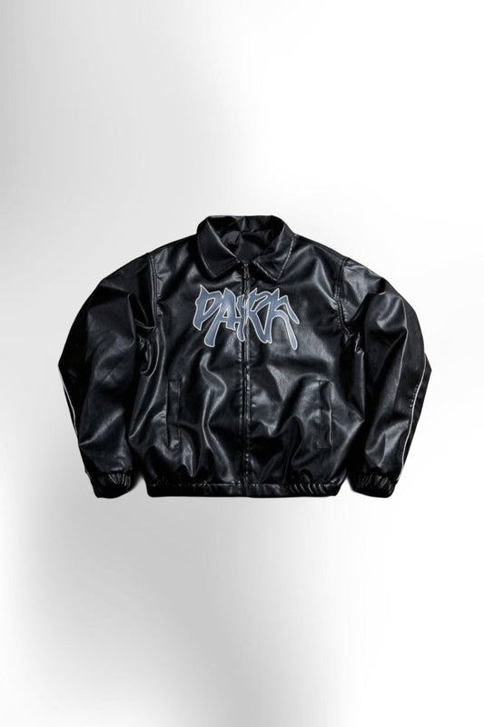 Men's Casual Street Style Letter Graphic PU Leather Jacket