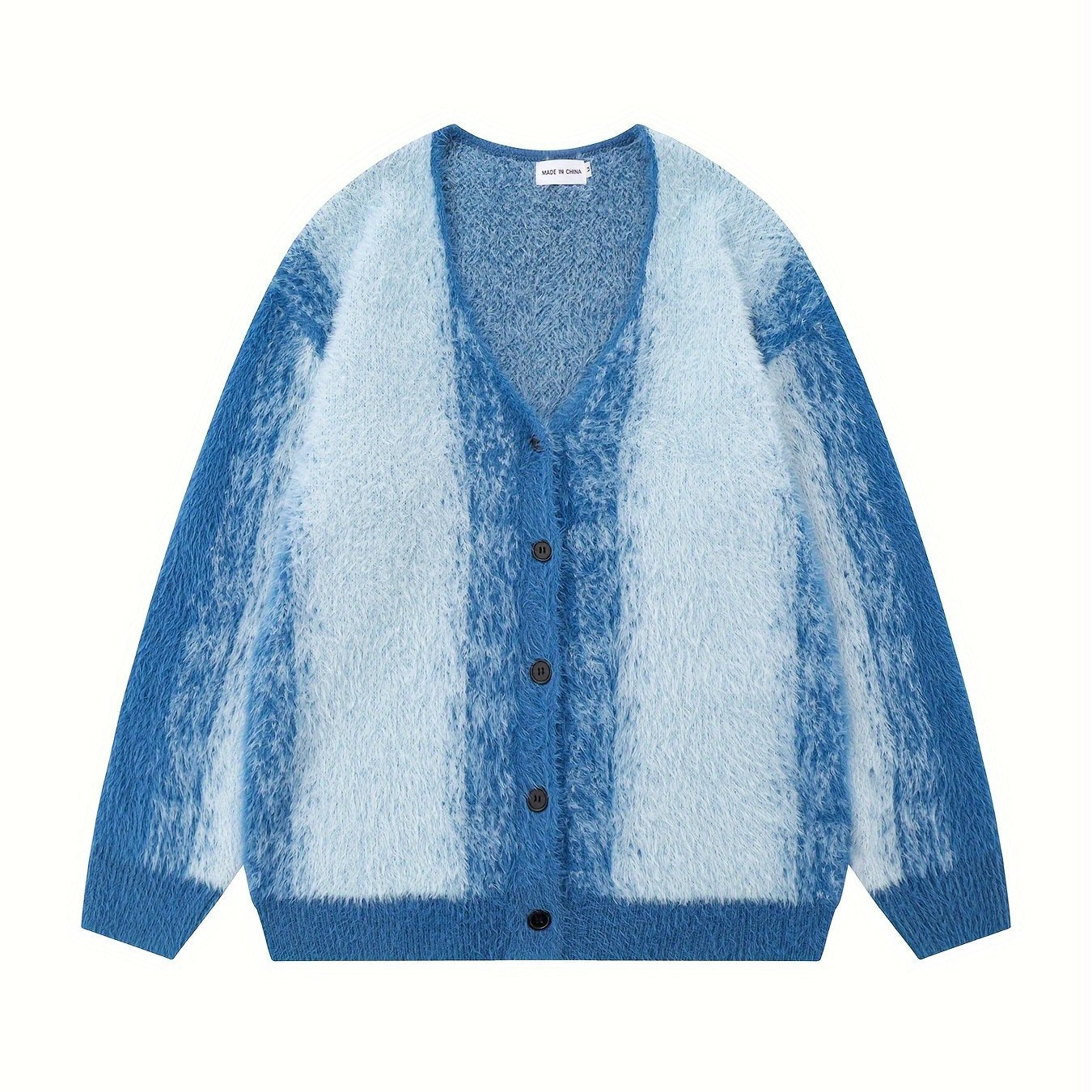 Gradient Color Loose Sweater Cardigan