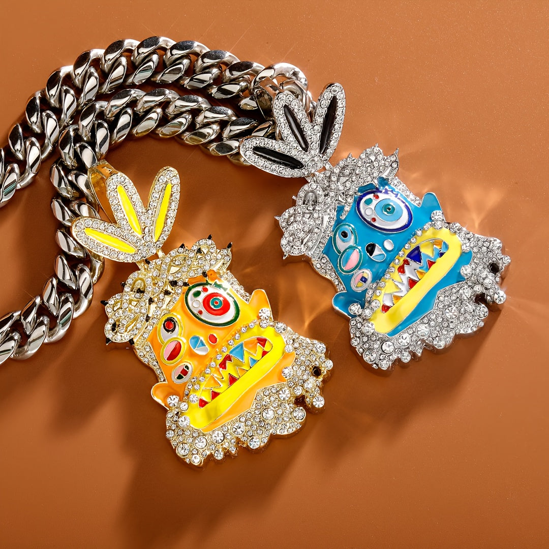 Colorful Enamel Pendant Necklace