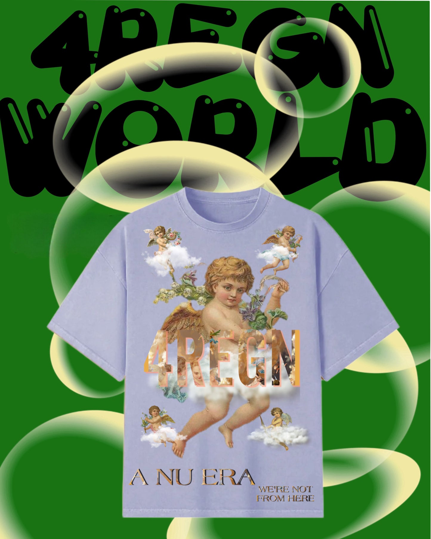 4REGN DEXIGN PRINTED CHERUBS TEE