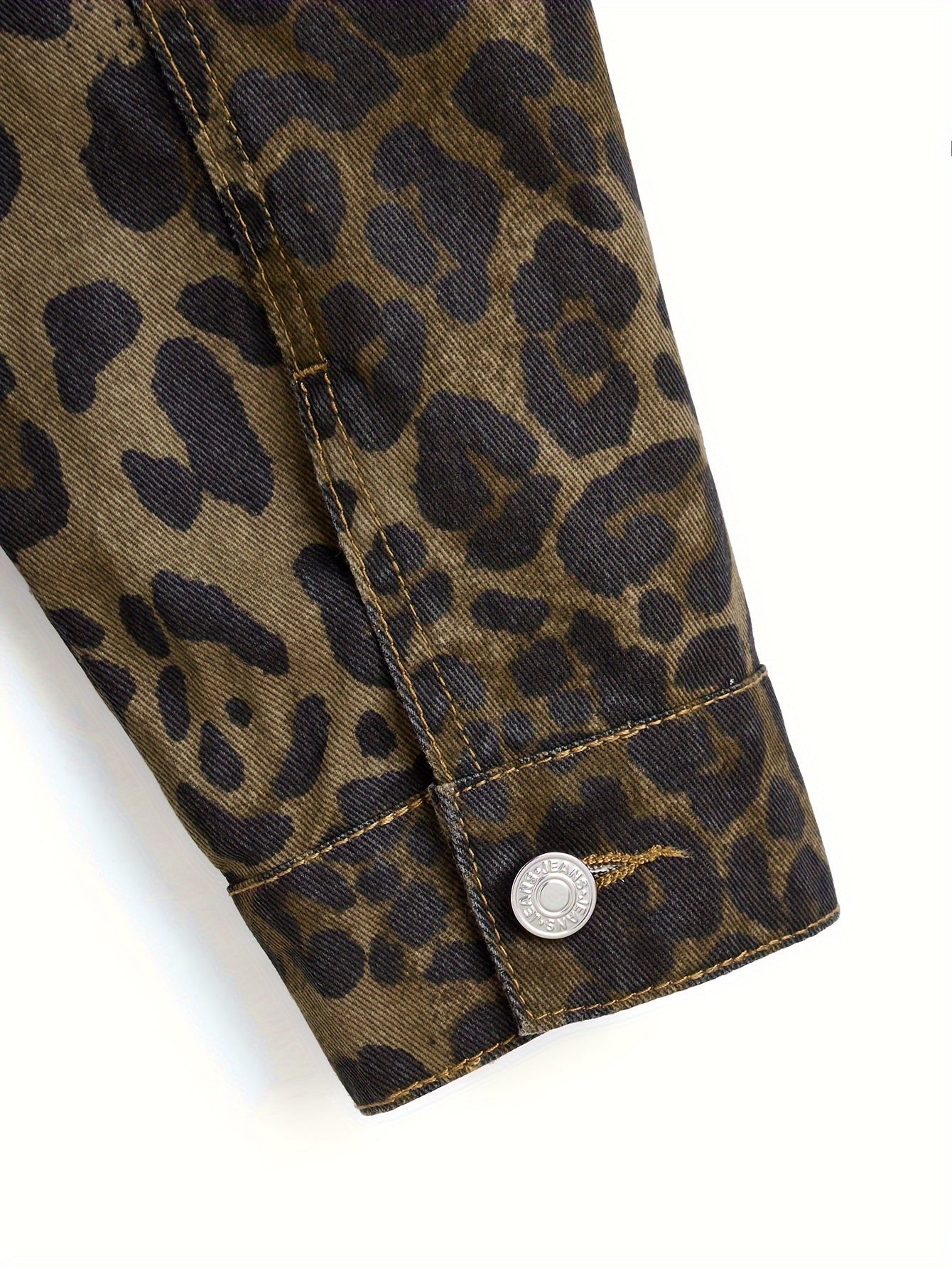 Leopard Print Denim Jacket