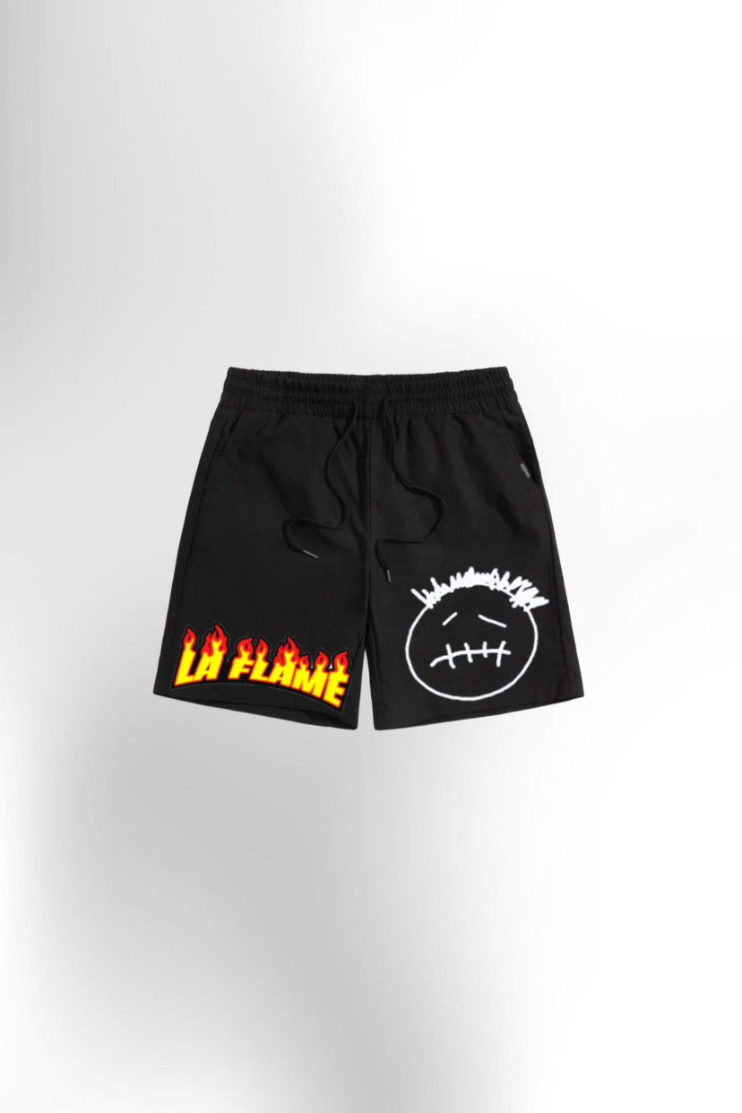 Mj travis scott fleece short black online