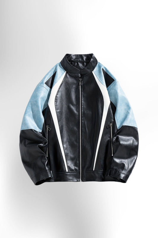 Men's Color Matching Geometric Print Jacket