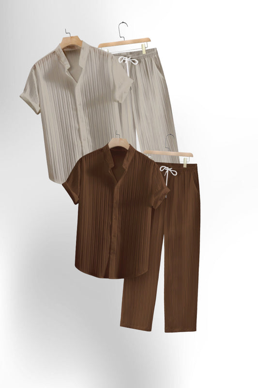 Men's Summer Solid Color 2pcs Set